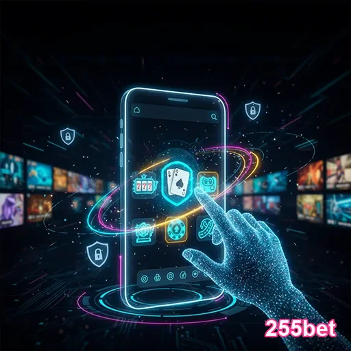 Imagem da tela do app 255bet mostrando opções de apostas esportivas e cassino, promovendo o site 255bet.